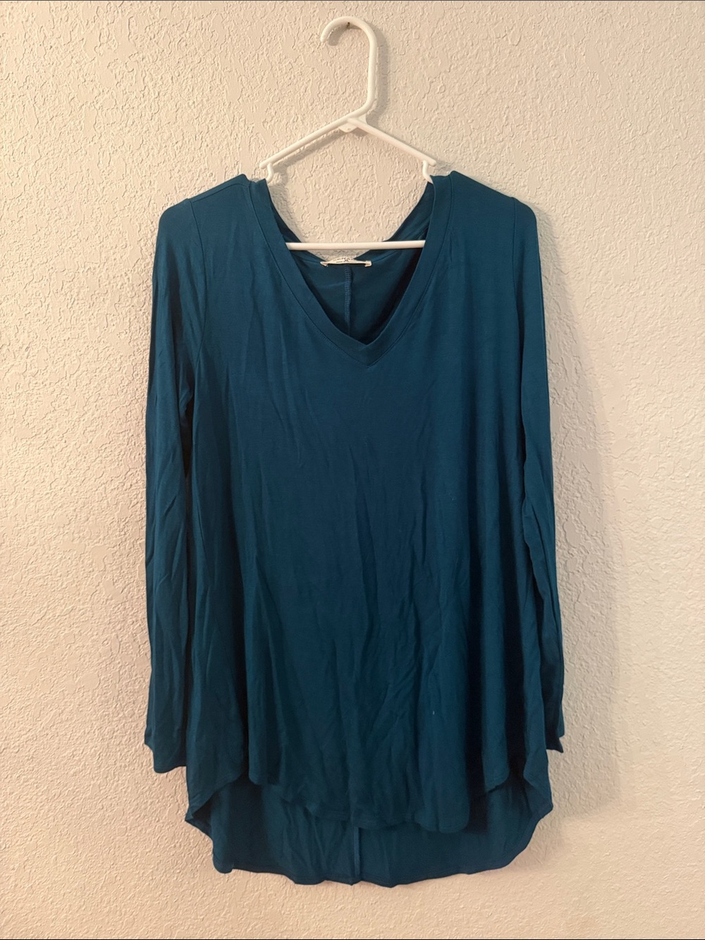 Zenana Outfitters Teal V-Neck Long Sleeve Tunic